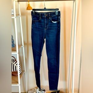 AE Size 4R Super Hi-Rise Jegging Dark Wash